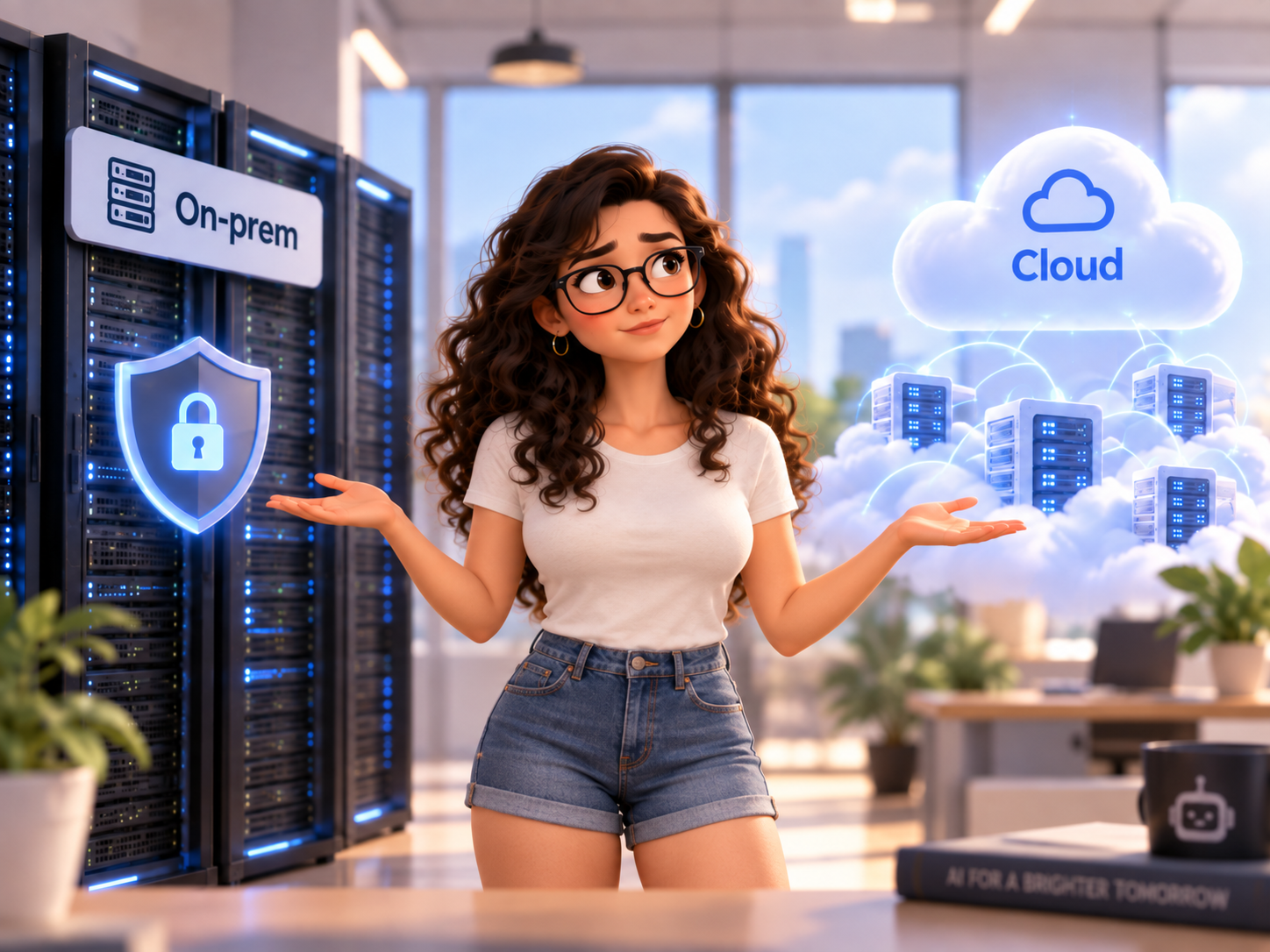 Comparing dedicated on-prem servers with flexible cloud infrastructure for AI