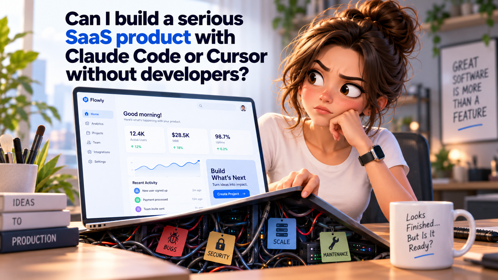 Can I build a serious SaaS product with Claude Code or Cursor without developers?